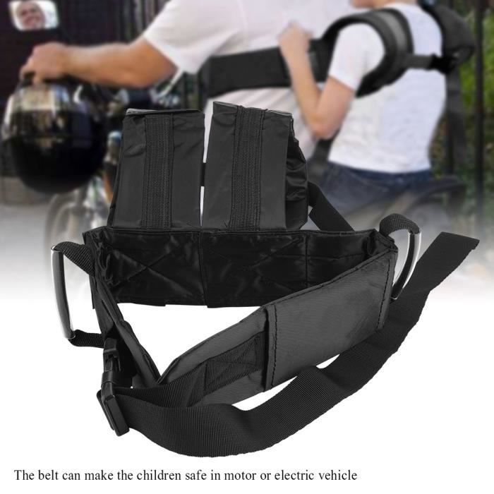 Comparer les prix de Ceinture de sauvetage pour moto - OMABETA - Réglable - Tissu Oxford - Sécuritaire pour enfants - Noir