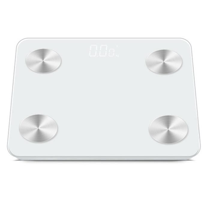 Balance Connectée Intelligente - Mesure Poids Et Graisse Corporelle - Noire