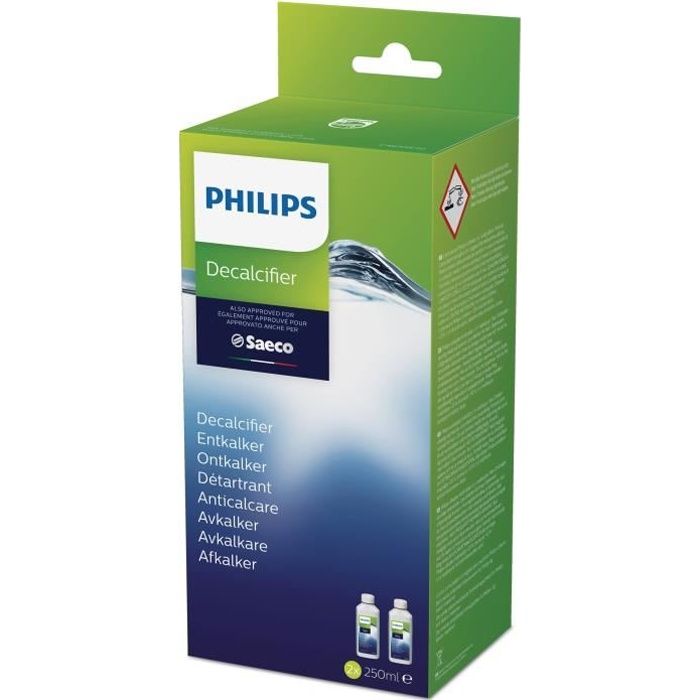 Philips Original CA670022 Detartrant Spécial Machine Espresso 2 Flacons