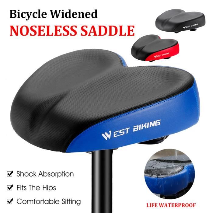 Selle de Vélo Gel Ergonomique avec Amortisseur à Double Ressort, Siège de  Vélo Universelle Respirant Confortable à Mousse à Mémoire - Cdiscount Sport