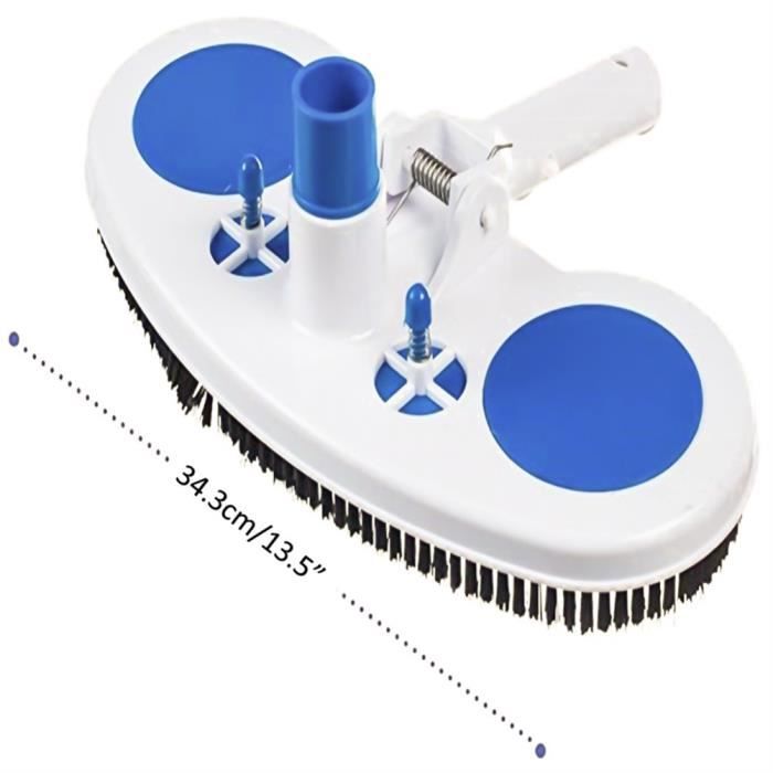 Tête daspirateur de piscine - SALALIS - SALALIS - 13 pouces - Poils nylon - Lestée et flexible - Bleu
