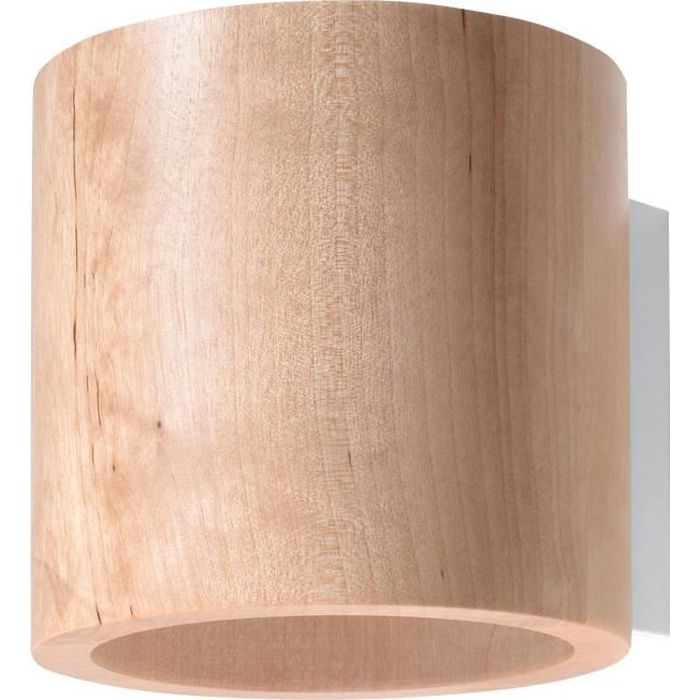 Applique Murale - ORBIS - Lampe Murale Moderne - Bois Naturel - Design Boho - 1 Ampoule G9
