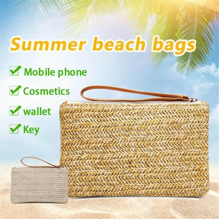 Grande Taille, Sacs Sacs De Plage Panier De Paille Personnalisé, Sacs