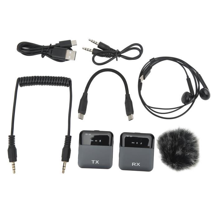Sonew Microphone Lavalier sans fil 1 pour 2 Micro Cravate Support  Enregistrement et Charge pour Live Stream Interview - Cdiscount TV Son Photo