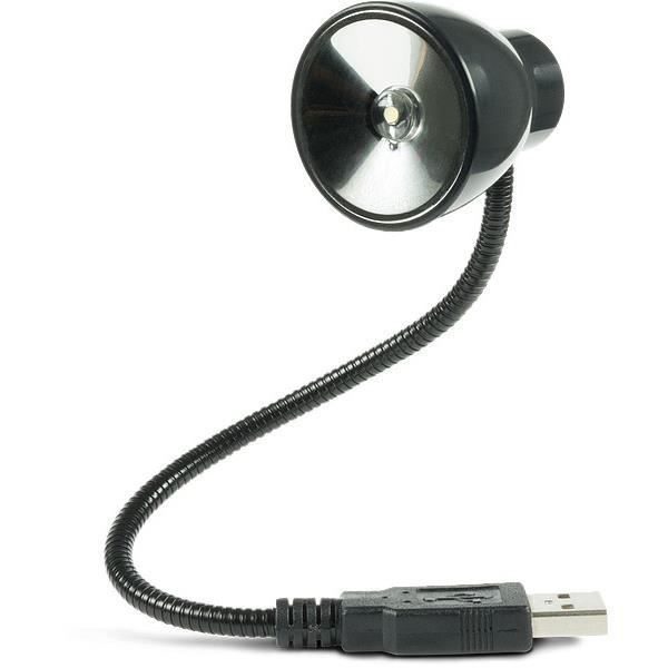 Lampe USB pour pc portable - SPEED LINK - Noir - Ligne classique - Tige flexible - Interrupteur marche/arrêt