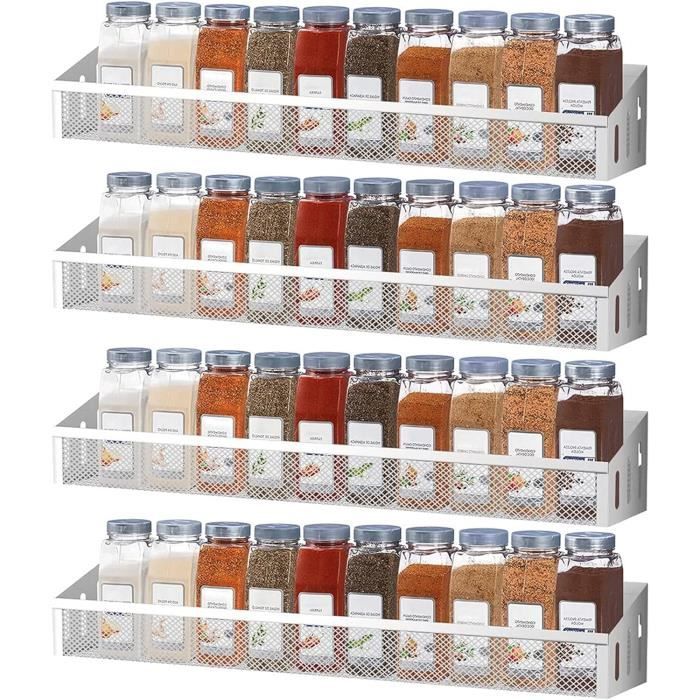 Étagères De Rangement Étagères De Cuisine Blanches Sans Perçage Organisateur De Douche Avec