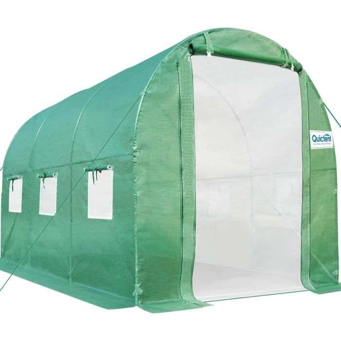 Aufun Serre En Film Plastique Stable 3 X 8 X 2 M Avec 8 Fenêtres