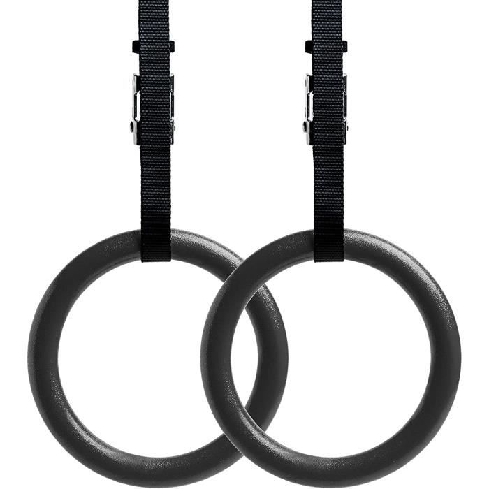 Anneaux Gymnastique REEHUT - Sangles 4,5m Réglables - Musculation Suspension - 300lb Capacity