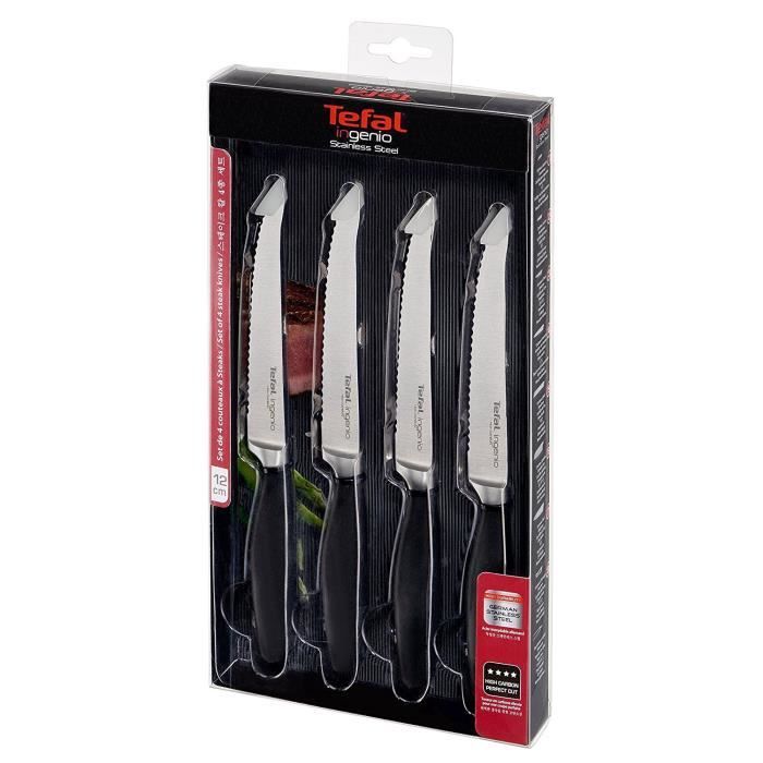 Set de 4 couteaux à Steak Tefal Ingenio k091s4 - 12,5cm