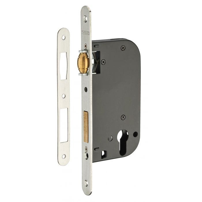 THIRARD - Boitier de serrure encastrable à rouleau à cylindre pour porte dentrée axe 50mm bouts ronds - THIRARD