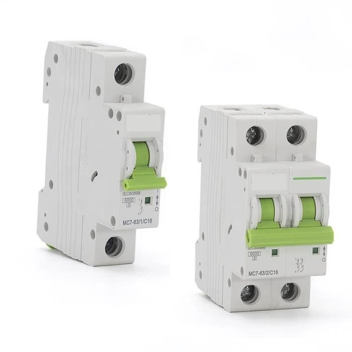 Disjoncteur Différentiel Type A Et AC 2P 30mA 6kA - 10A à 63A Pour 220V/110V (modèle 10A Type A 220V)