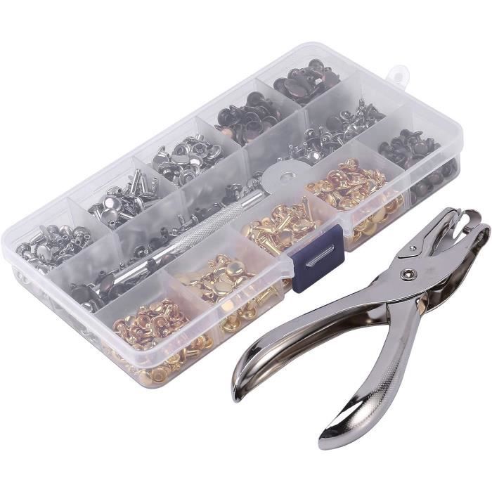 600 Ensembles En Cuir Rivets Double Cap Rivet Goujons En Métal