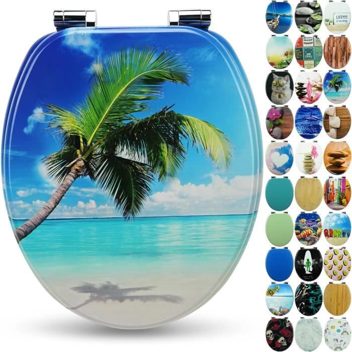 Hydro Home Abattant WC En Bois Avec Revêtement En Résine