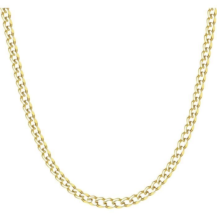 Rouleau Chaîne Gourmette Beebeecraft 10m Or - Acier Inoxydable Plaqué 18K, 2x1.5mm, Avec Fermoirs