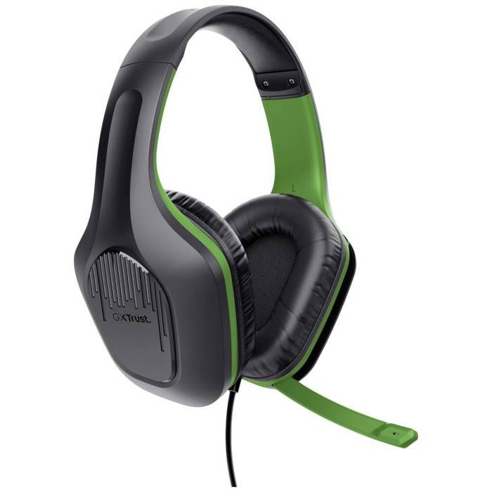 Trust Gaming GXT 415X Zirox Casque Gamer Filaire Léger pour Xbox Series X/S, Jack 3.5 mm, Câble de 1,2 m, avec Micro - Noir/Vert