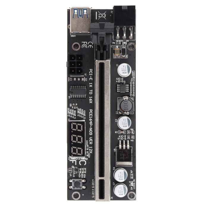 Adaptateur Riser Mini PCI-E Vers PCI Express 16x - Extenseur Carte Graphique Avec Câble 6 Broches Pour Extraction Externe