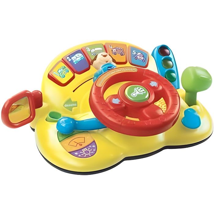 Super Volant Vroum Vroum decouvertes eveil 1-3 ans - Tableau activites interactif - Jouet musical - Vtech Bebe