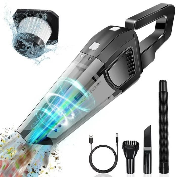 Aspirateur à Main Sverluus 8000 Pa - 2 En 1 Sans Fil USB Rechargeable - Pour Voiture, Maison Et Poils D'Animaux