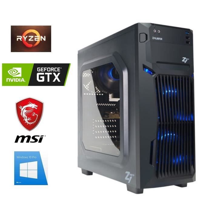 Vente Ordinateur de bureau PC Gamer Ryzen 3 - GeForce GTX 1660 6GO - 16GO RAM - SSD 240GO + HDD 2000GO - WIFI - Zalman Z1 Néo - Windows 10 pas cher Vente Ordinateur de bureau PC Gamer Ryzen 3 - GeForce GTX 1660 6GO - 16GO RAM - SSD 240GO + HDD 2000GO - WIFI - Zalman Z1 Néo - Windows 10 pas cher