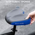 Selle de vélo ergonomique QINGQUE - Ultra confortable - Bleu - Pour vélo loisir-1