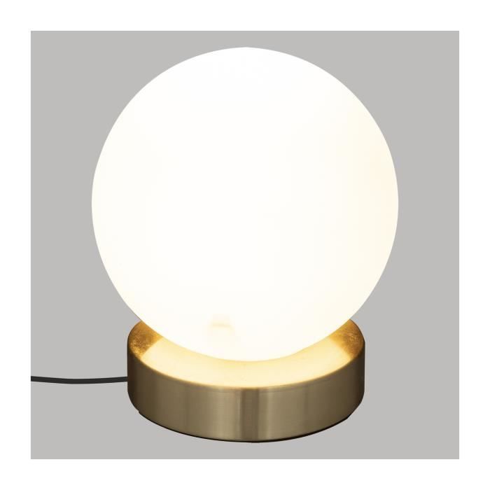 Lampe touch en métal doré 32.5 cm blanc