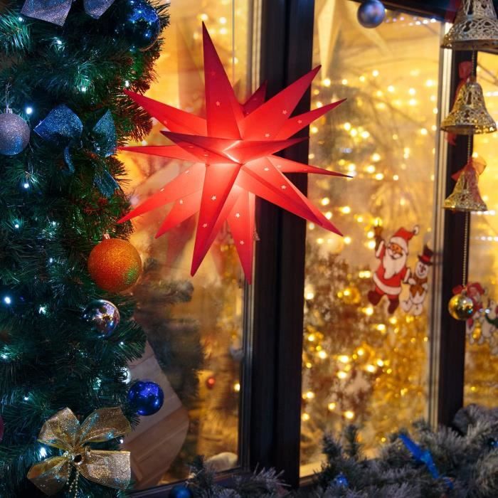 Décorations de Noël imperméables Fenêtre Lumières clignotantes