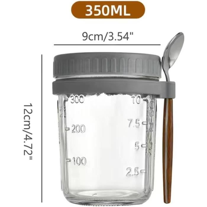 Verre Transparent Avec Couvercle Et Cuillère - Pot à Sirop 255g