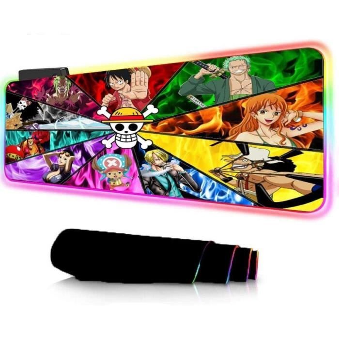 Tapis de Souris Anime One Piece XXL RGB Gaming Tapis de Souris