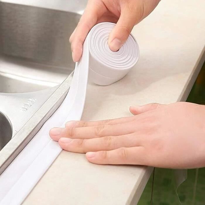 6pièces Bande Etancheite Autocollante, Bande de Calfeutrage Autoadhésive, Joint Baignoire