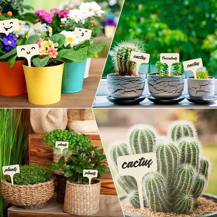 180 Étiquettes Plantes T-Shape Multicolores – 10×6 Cm, Plastique UV Résistant & Étanche