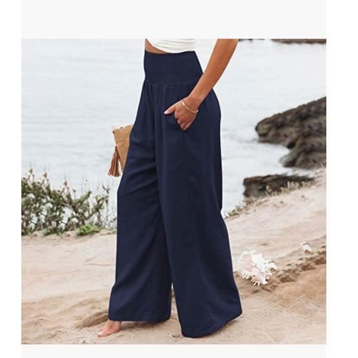 Pantalon taille shop haute elastique