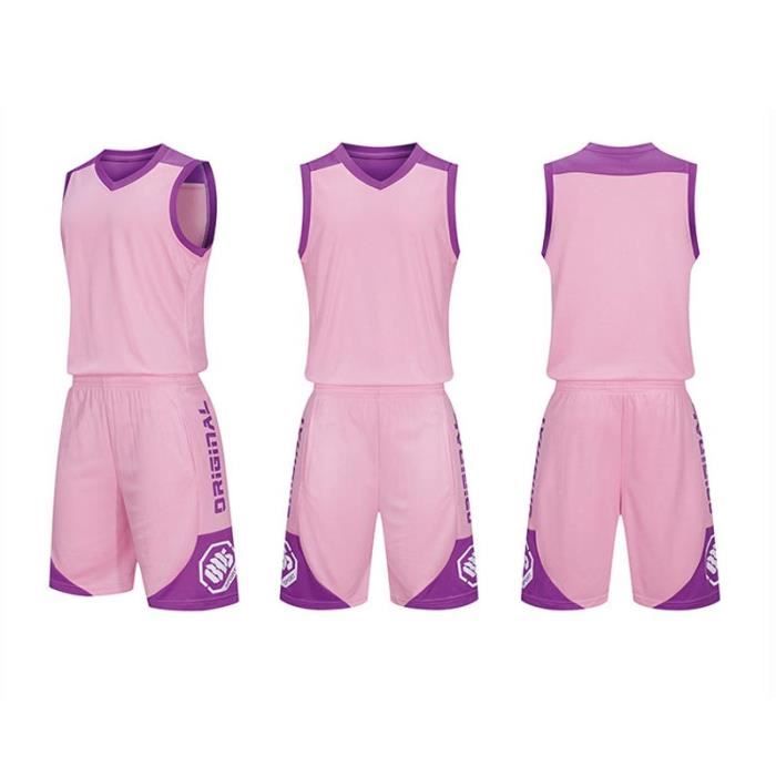 Maillot Basket Enfant 2 Pièces – Ensemble Respirant Séchage Rapide – Maillot + Short Basketball Garçon Fille