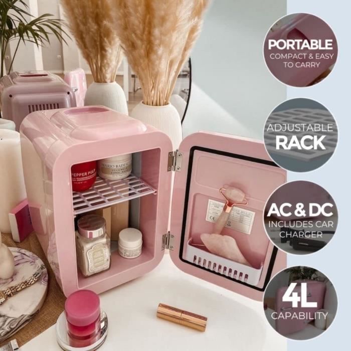 WANNYTON 2 En 1 Mini Congélateur 15L, Petit Frigo Portable, Fonction Froid/Chaud Pour Maison