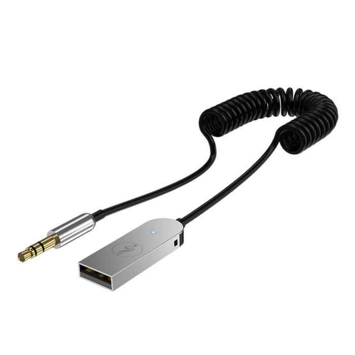 Récepteur Bluetooth Jack 3.5 Audio Stéréo MP3 Kit Main Libre Voiture  Microphone