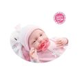 Poupée nouveau-né Bunny Bunting avec accessoires rose - JC Toys - La Newborn - Corps souple - Yeux bleus-2