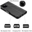 Coque Etui Rabat + Verre Trempé pour iPhone 11 Pro Max (6,5"), Premium Protection 360° Intégrale - Noir-2