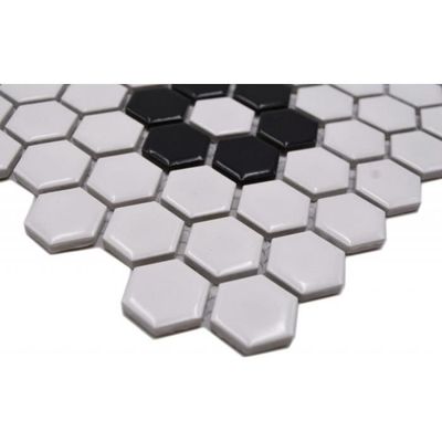 Mosaïque Hexagonale En Céramique Blanc Carrara - Pour Cuisine/salle De Bain, 1 Plaque