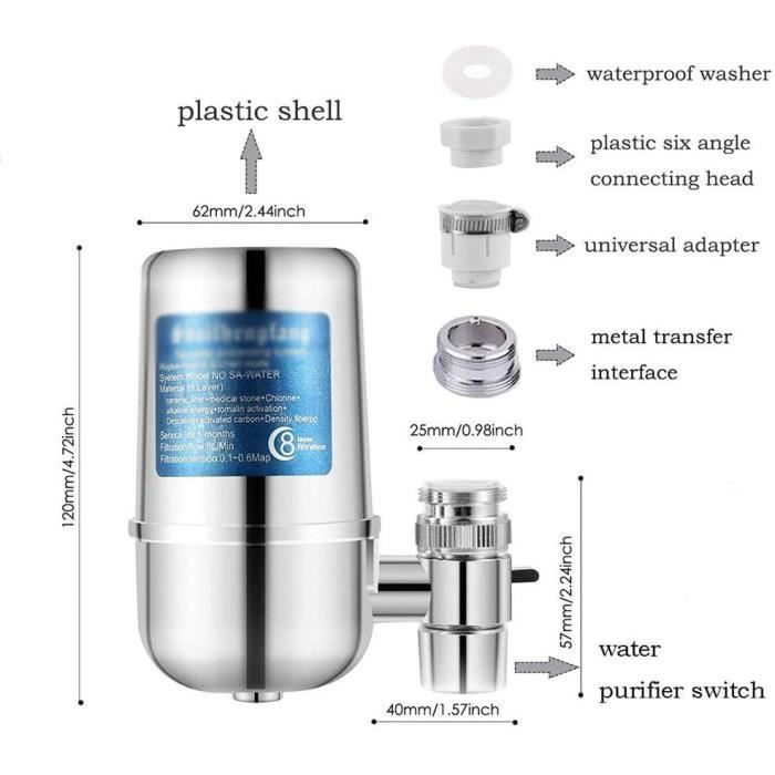 Système de filtre à eau robinet en céramique pour une eau potable sûre et  pu