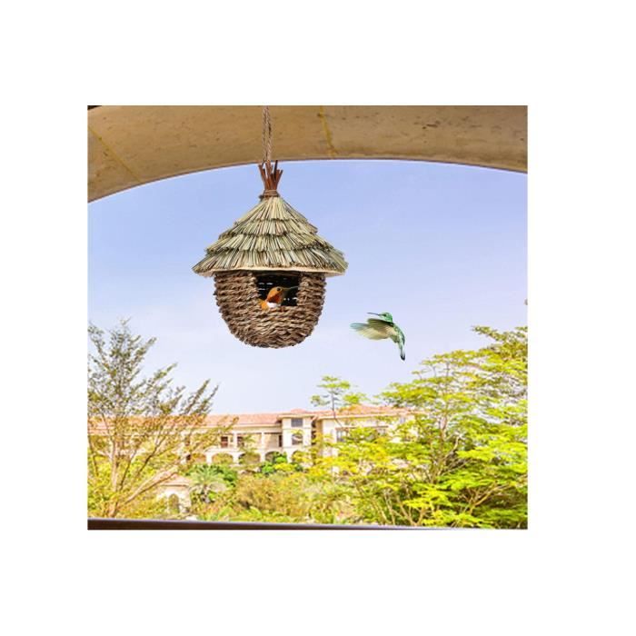 Petit Nichoir Oiseaux Zinc Extérieur - Maison Métal Suspendue Pour Jardin Et Balcon