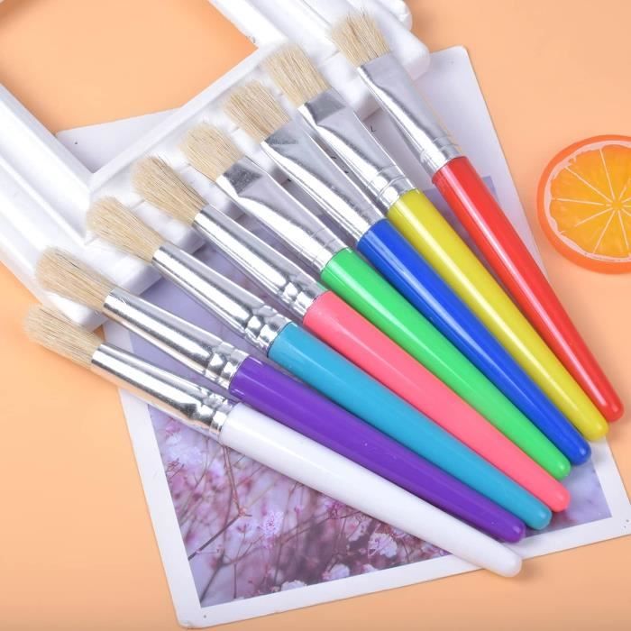 20 Pinceaux Peinture Acrylique - Set Varié Pour Débutants Et Pros - Nylon Résistant Et Prise En Main Confort
