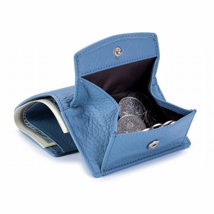 Porte-Monnaie Femme VYIBPDY En Cuir PU - Mini 12x9cm Avec Porte-Clés | Noir Classique