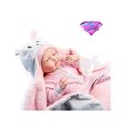 Poupée nouveau-né Bunny Bunting avec accessoires rose - JC Toys - La Newborn - Corps souple - Yeux bleus-3