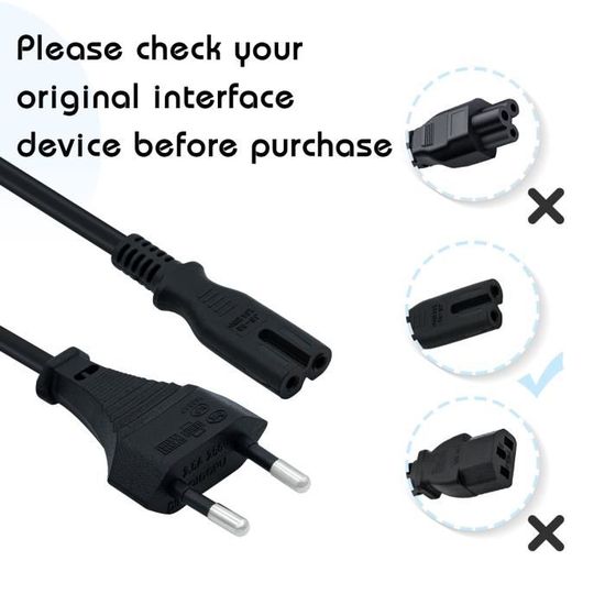 Câble de cordon d'alimentation AC de 1,5 m pour PS5 / PS4 / PS3 / Xbox  Series X - Prise UE - Cdiscount Informatique