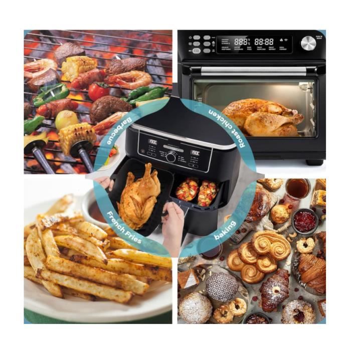 Moule Silicone Air Fryer 2 Pack Pour Ninja Foodi Max Dual Zone 7.6L 8.5L 9.5L