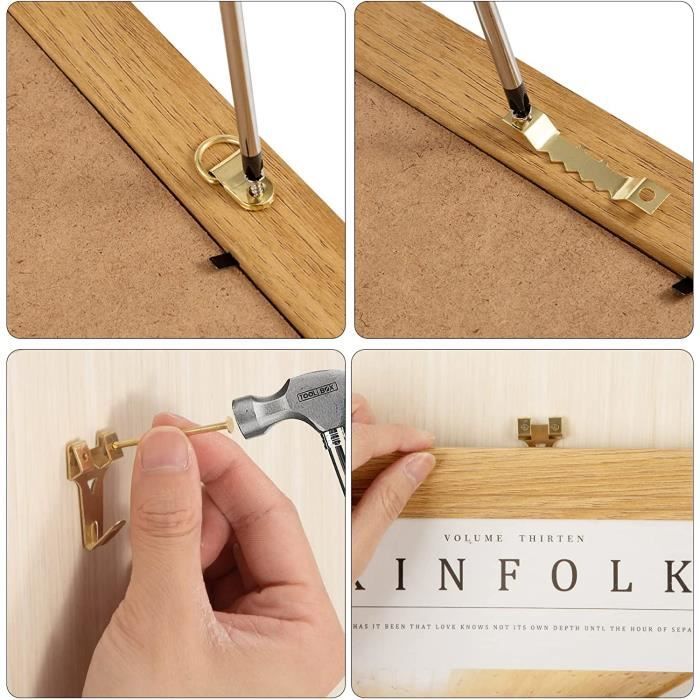 Invisible Plafond 50 Piu00e8ces4*1CM Crochet Mural,attache Cadre Sans Percer,fixation Cadre Crochet Cadre