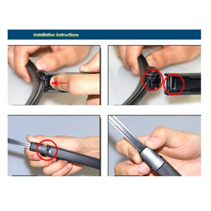 Lot De 3 Balais D'essuie-glace Avant + Arrière Pour Seat Ibiza 6F 2018 2019 2020 2021 2022 2023 - Auto