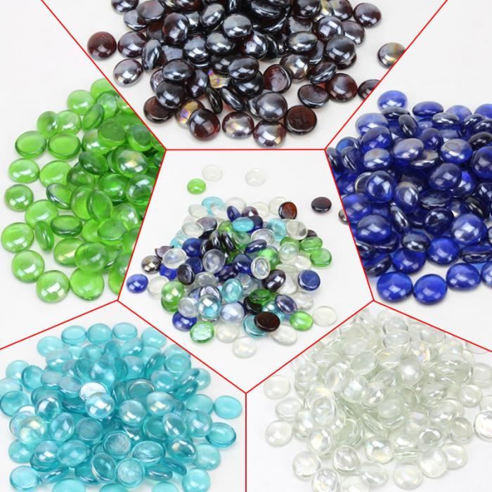 300 Pierres Lumineuses Multicolores - Galets Phosphorescents - Jardin, Aquarium, Décoration