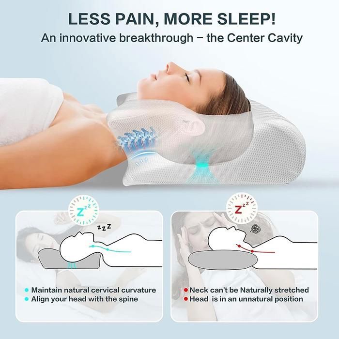 Fityou – Oreiller cervical ergonomique en mousse à mémoire de forme, oreiller de soutien pour soulager les douleurs cervicales, oreillers de soutien pour les personnes dormant sur le côté, le dos et