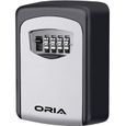 Boîte de rangement à combinaison de 4 chiffres pour clés - ORIA - Gris-0