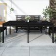vidaXL Table de jardin noir 203,5x100x76 cm bois massif de pin 823987-0